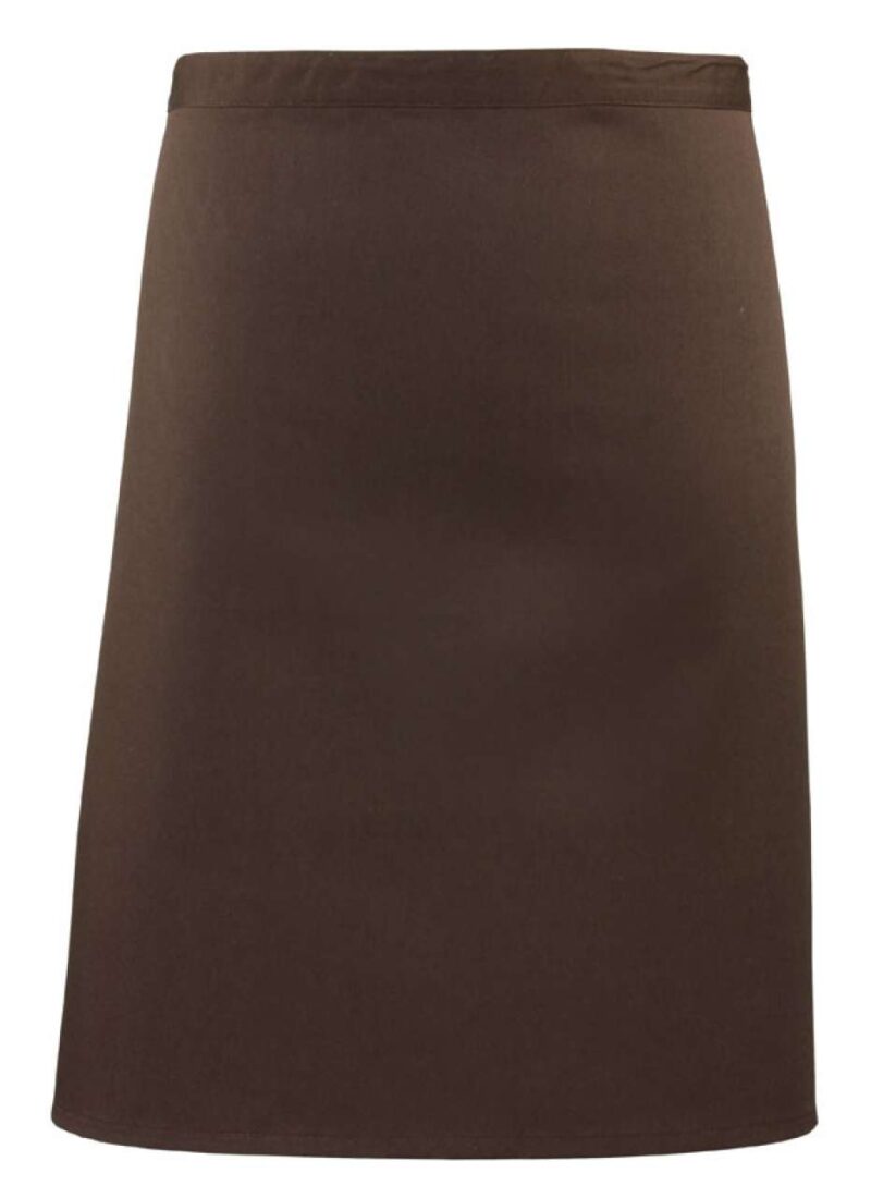 pr151-brown-a1 Premier 'COLOURS COLLECTION’ MID LENGTH APRON - καφέ
