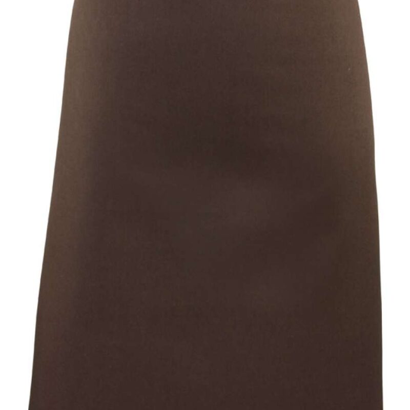 pr151-brown-a1 Premier 'COLOURS COLLECTION’ MID LENGTH APRON - καφέ