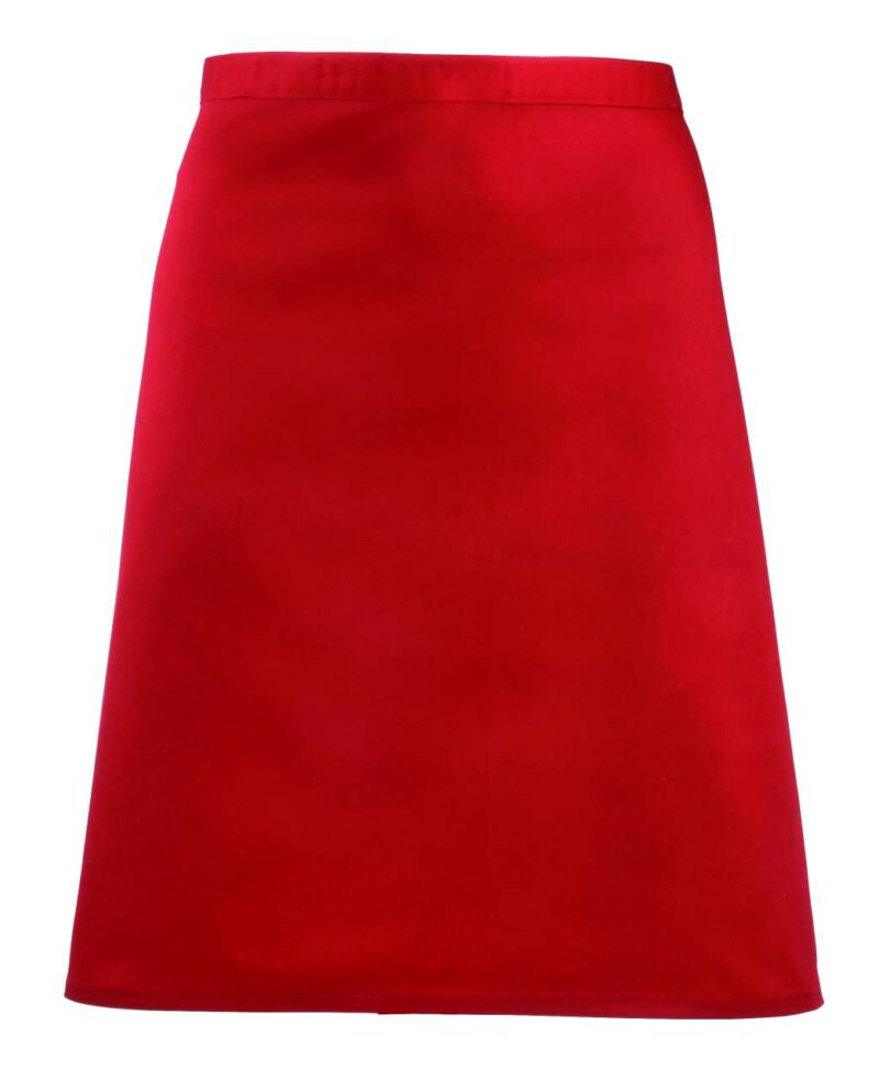 pr151-red-a1 Premier 'COLOURS COLLECTION’ MID LENGTH APRON - Κόκκινο