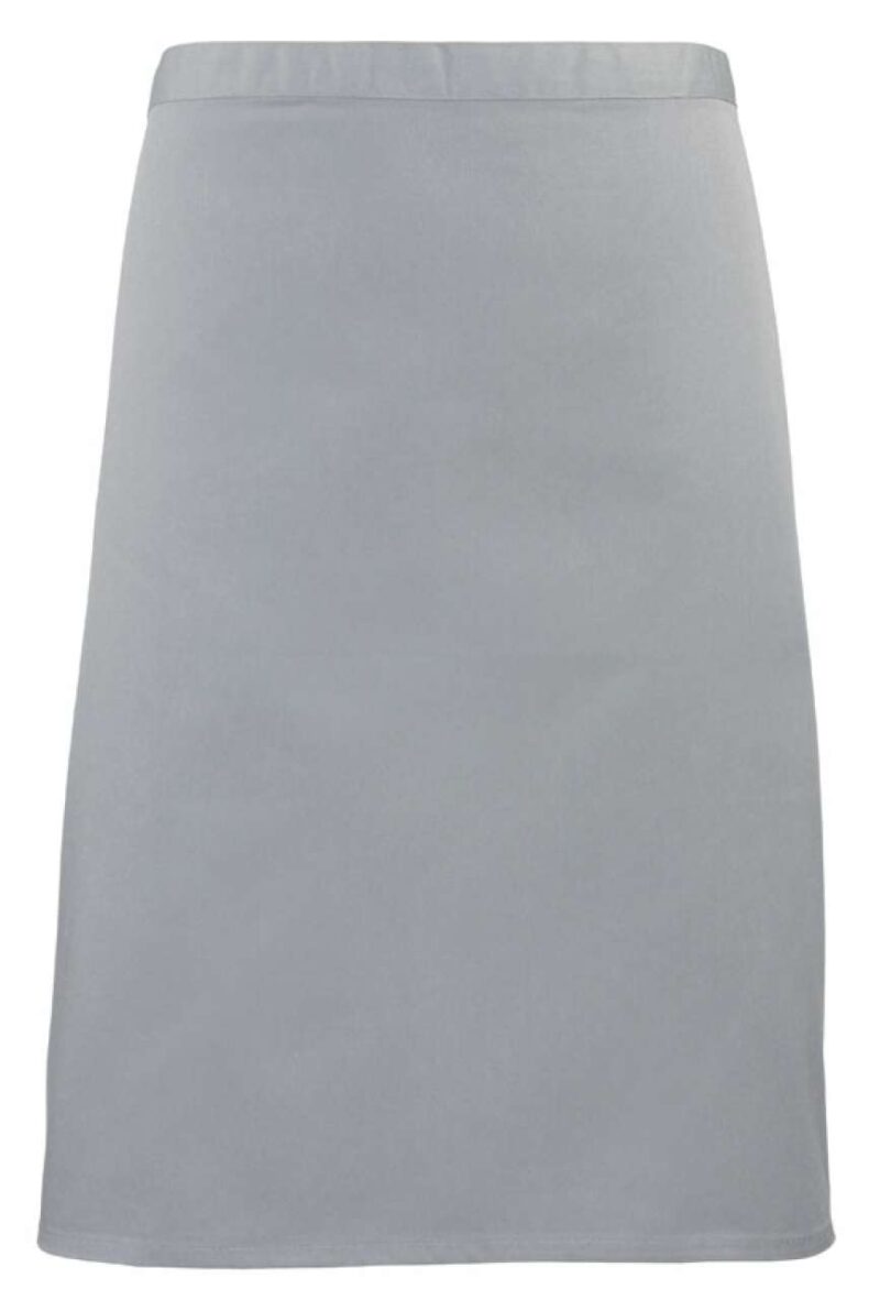 pr151-silver-a1 Premier 'COLOURS COLLECTION’ MID LENGTH APRON - ασημί