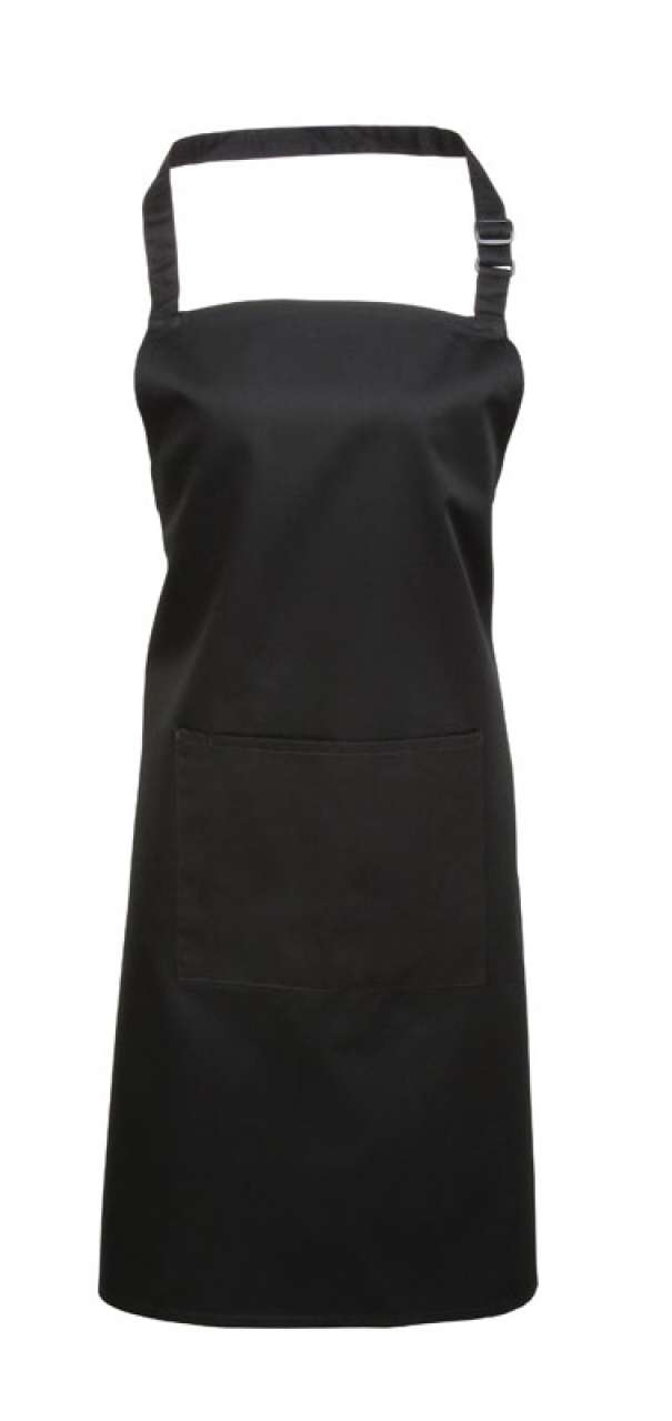 pr154-black-a1 Premier 'COLLECTION COLOURS' WITH APRON BIB POCKET - Μαύρο