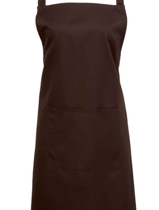 pr154-brown-a1 Premier 'COLLECTION COLOURS' WITH APRON BIB POCKET - καφέ