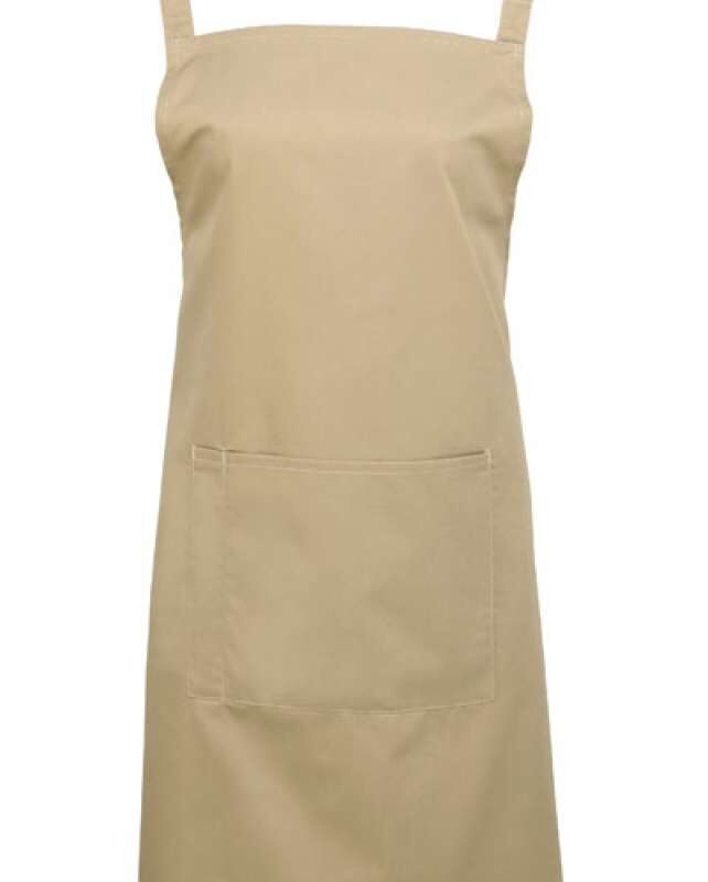 pr154-khaki-a1 Premier 'COLLECTION COLOURS' WITH APRON BIB POCKET - Γαλακτερό καφέ