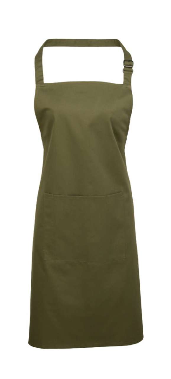 pr154-olive-a1 Premier 'COLLECTION COLOURS' WITH APRON BIB POCKET - Λαδί