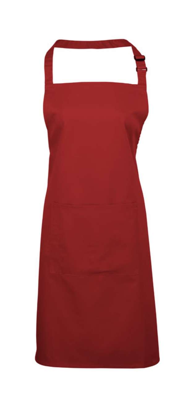 pr154-red-a1 Premier 'COLLECTION COLOURS' WITH APRON BIB POCKET - Κόκκινο