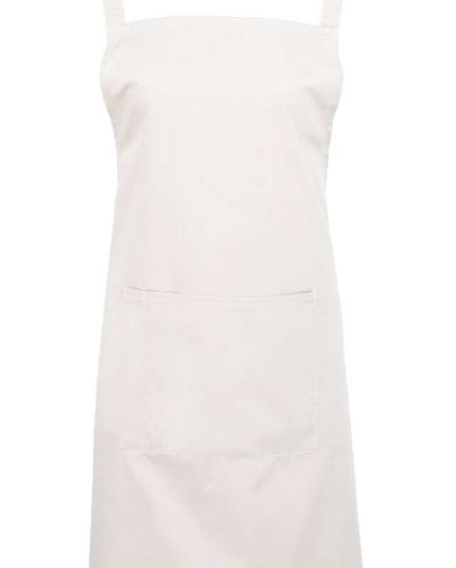 pr154-white-a1 Premier 'COLLECTION COLOURS' WITH APRON BIB POCKET - Λευκό
