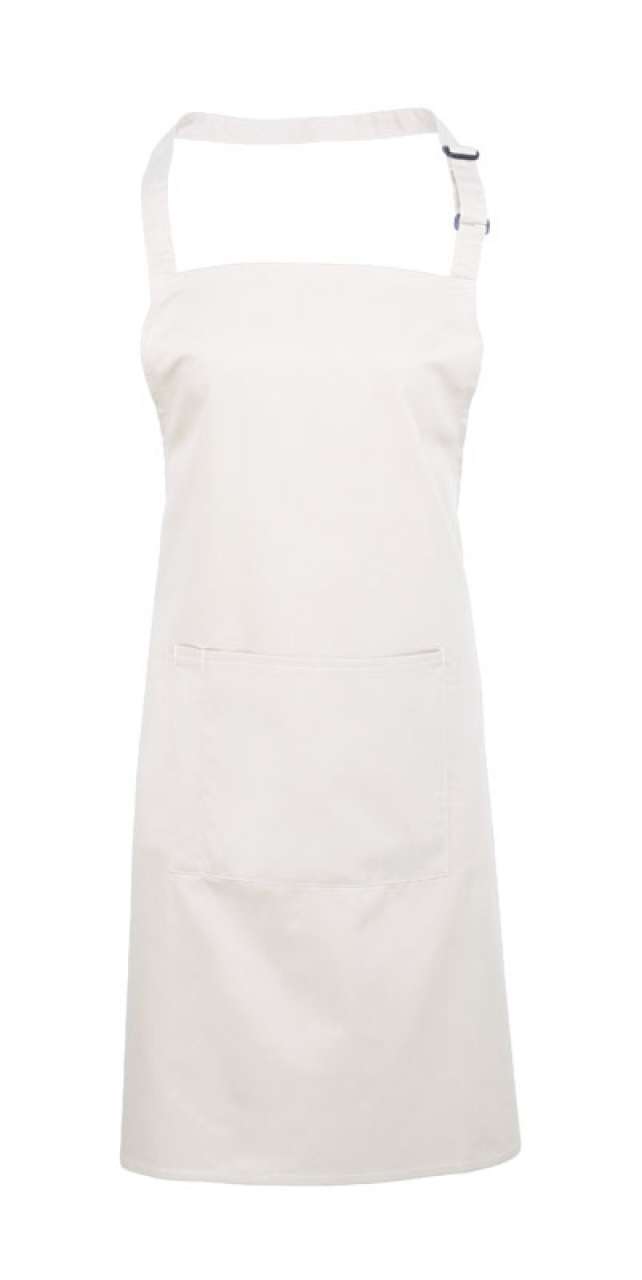 pr154-white-a1 Premier 'COLLECTION COLOURS' WITH APRON BIB POCKET - Λευκό