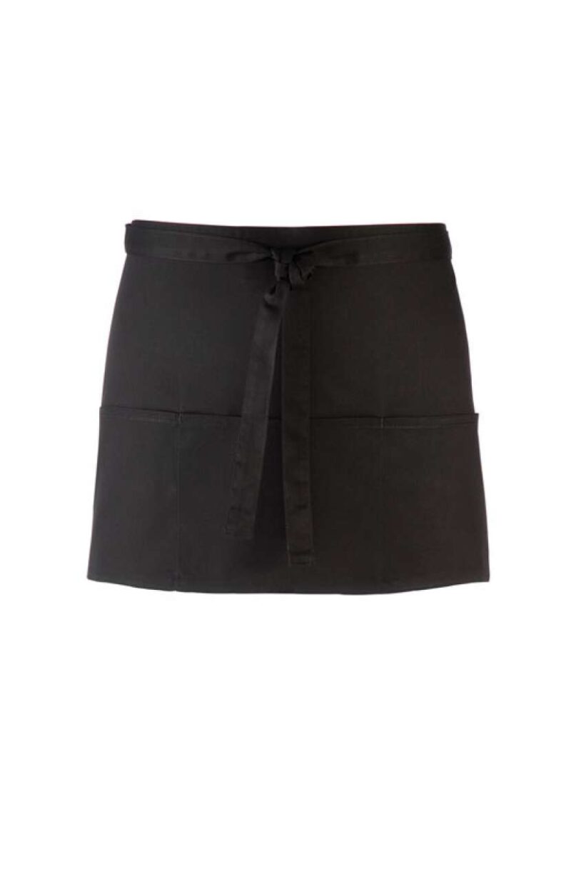 pr155-black-a1 Premier COLOURS COLLECTION’ THREE POCKET APRON - Μαύρο