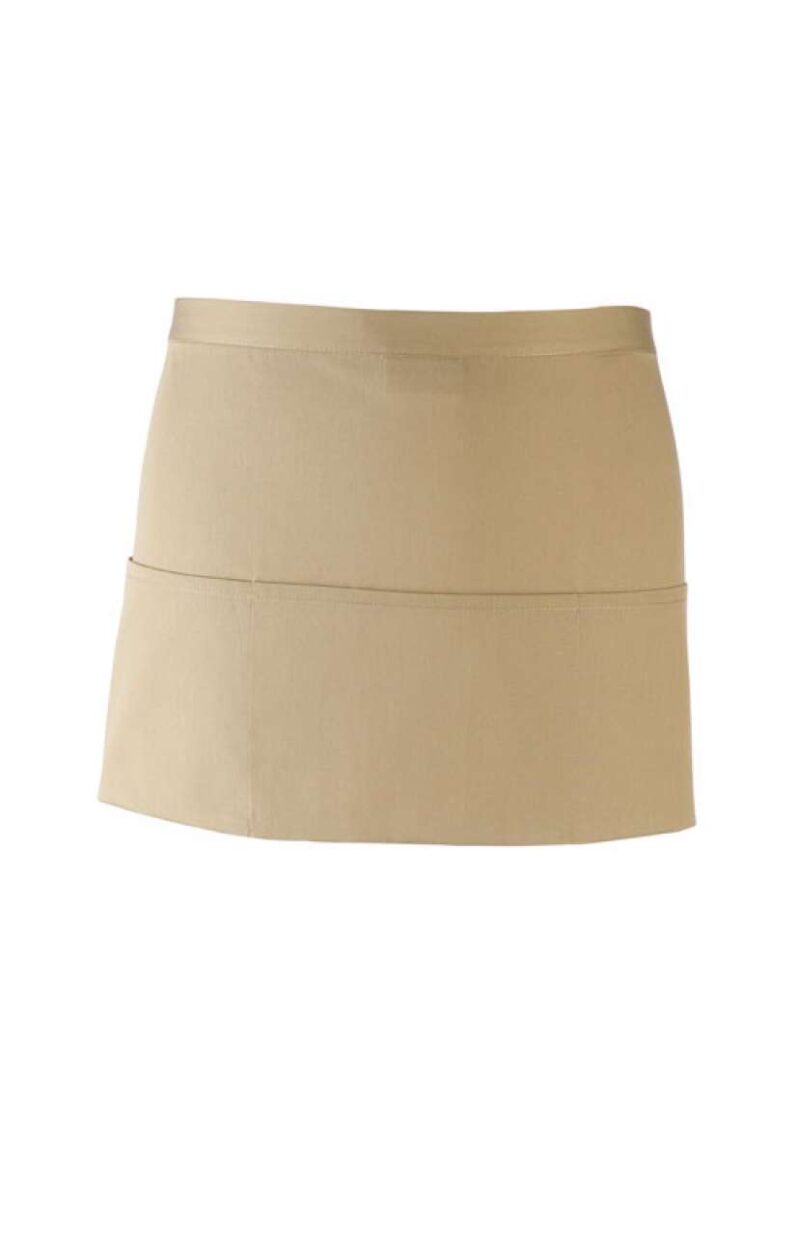 pr155-khaki-a1 Premier COLOURS COLLECTION’ THREE POCKET APRON - Χακί