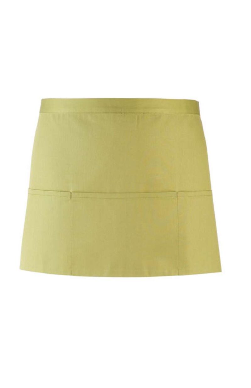 pr155-lime-a1 Premier COLOURS COLLECTION’ THREE POCKET APRON - Λαχανί