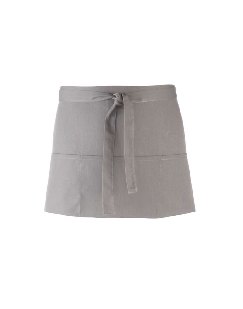 pr155-silver-a1 Premier COLOURS COLLECTION’ THREE POCKET APRON - ασημί