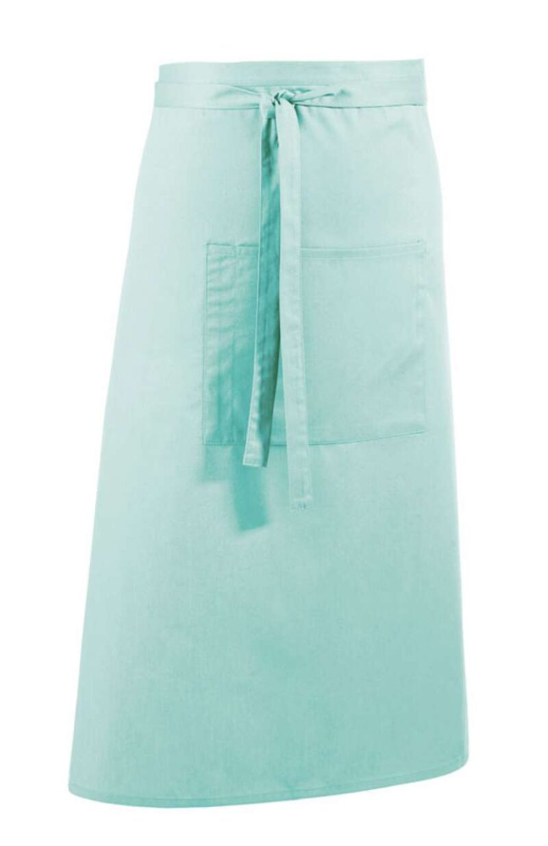 pr158-aqua-a1 Premier 'COLOURS COLLECTION’ BAR APRON WITH POCKET - Θαλασσί