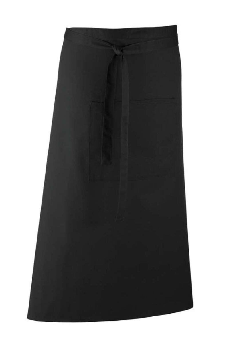 pr158-black-a1 Premier 'COLOURS COLLECTION’ BAR APRON WITH POCKET - Μαύρο