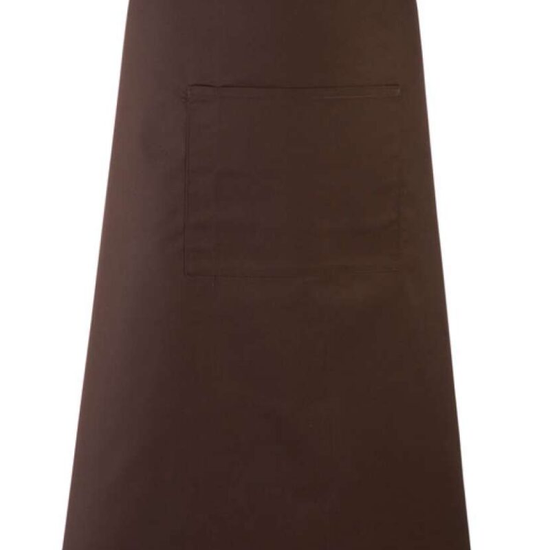 pr158-brown-a1 Premier 'COLOURS COLLECTION’ BAR APRON WITH POCKET - καφέ