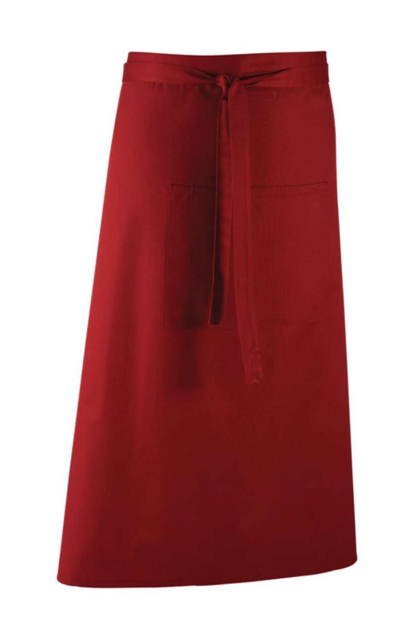 pr158-burgundy-a1 Premier 'COLOURS COLLECTION’ BAR APRON WITH POCKET - μπορντό