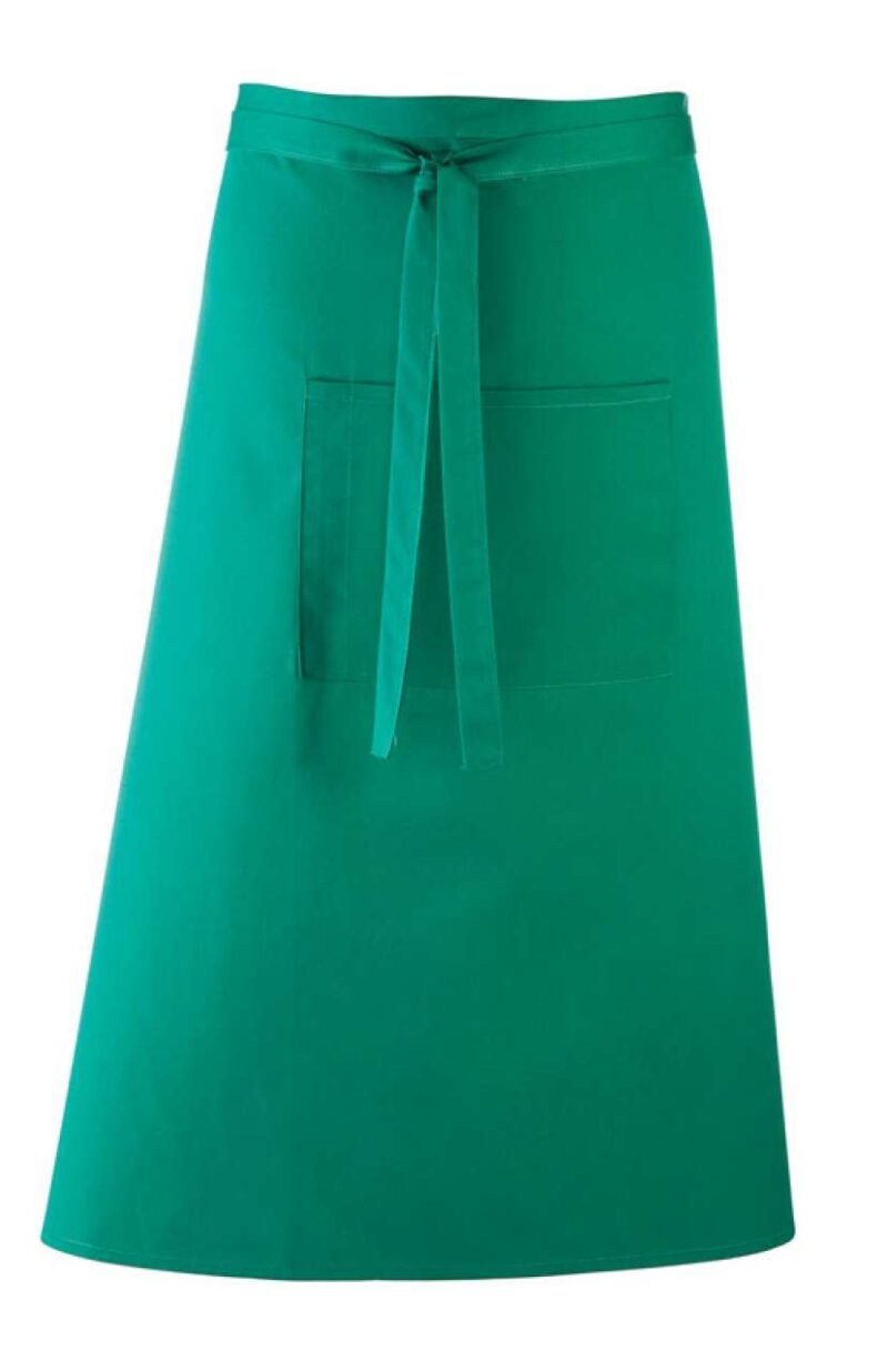 pr158-emerald-a1 Premier 'COLOURS COLLECTION’ BAR APRON WITH POCKET - Σμαραγδί