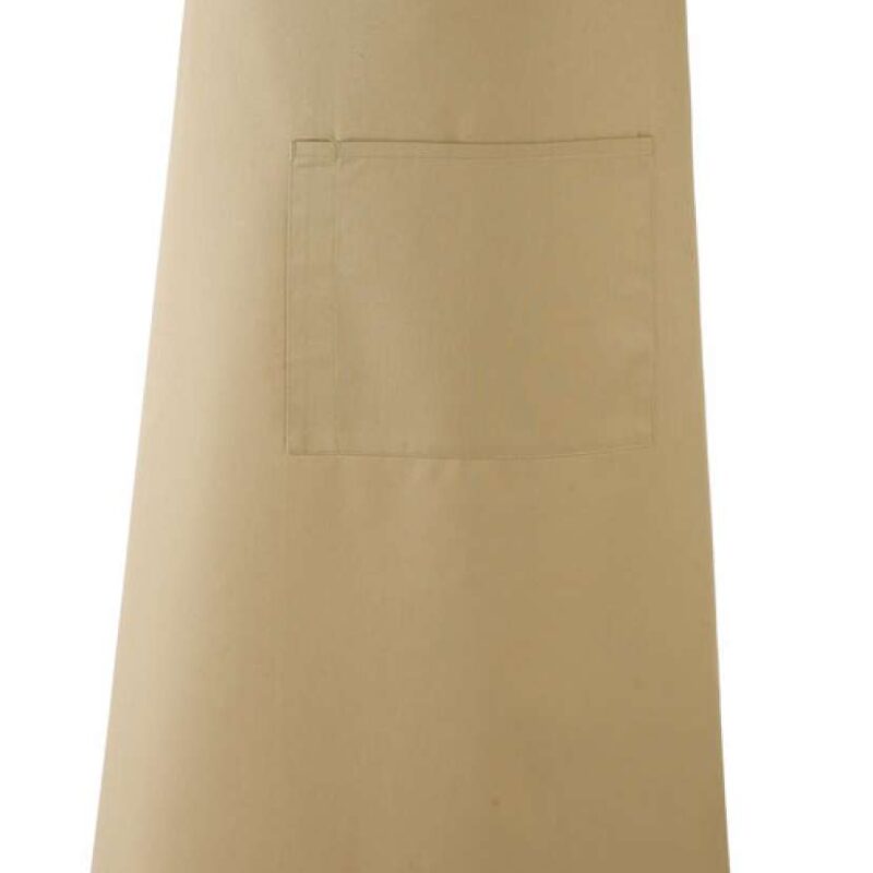 pr158-khaki-a1 Premier 'COLOURS COLLECTION’ BAR APRON WITH POCKET - Χακί