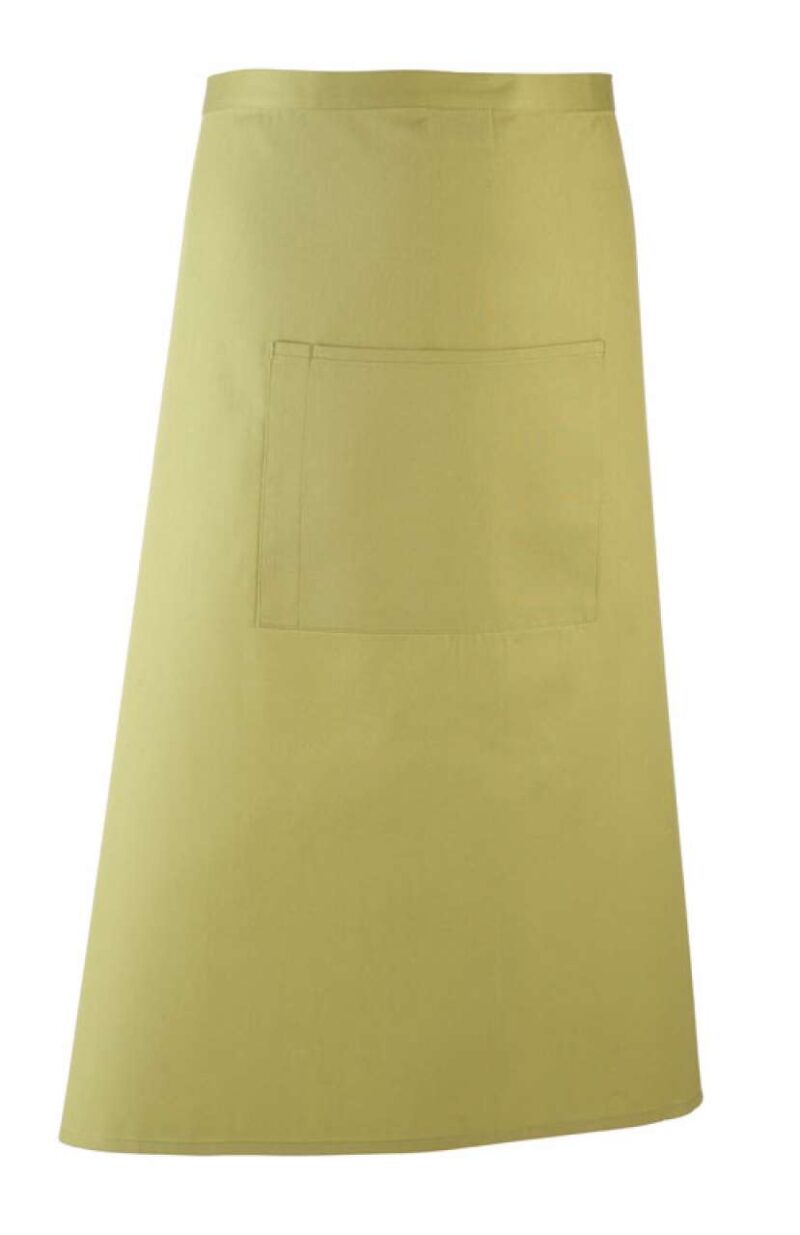 pr158-lime-a1 Premier 'COLOURS COLLECTION’ BAR APRON WITH POCKET - Λαχανί