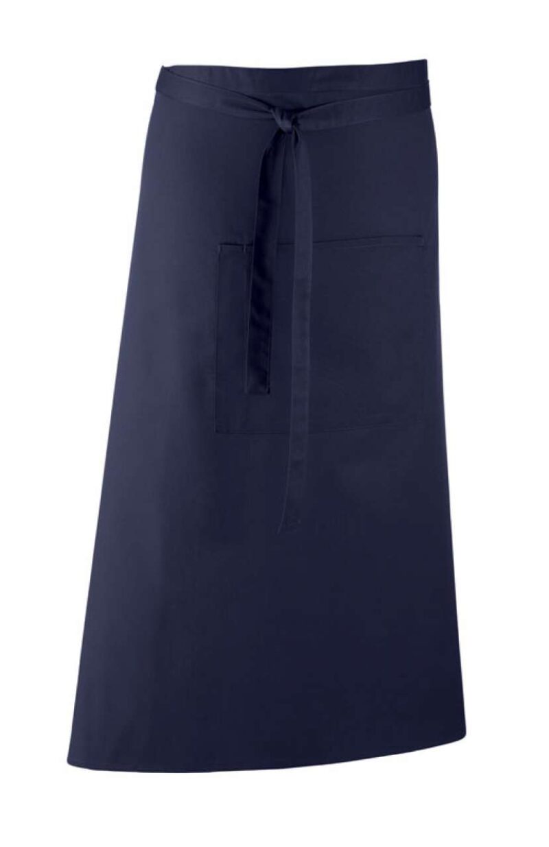 pr158-navy-a1 Premier 'COLOURS COLLECTION’ BAR APRON WITH POCKET - Μπλε μαρίν
