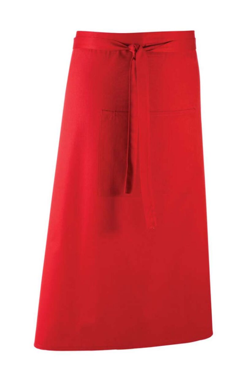 pr158-red-a1 Premier 'COLOURS COLLECTION’ BAR APRON WITH POCKET - Κόκκινο