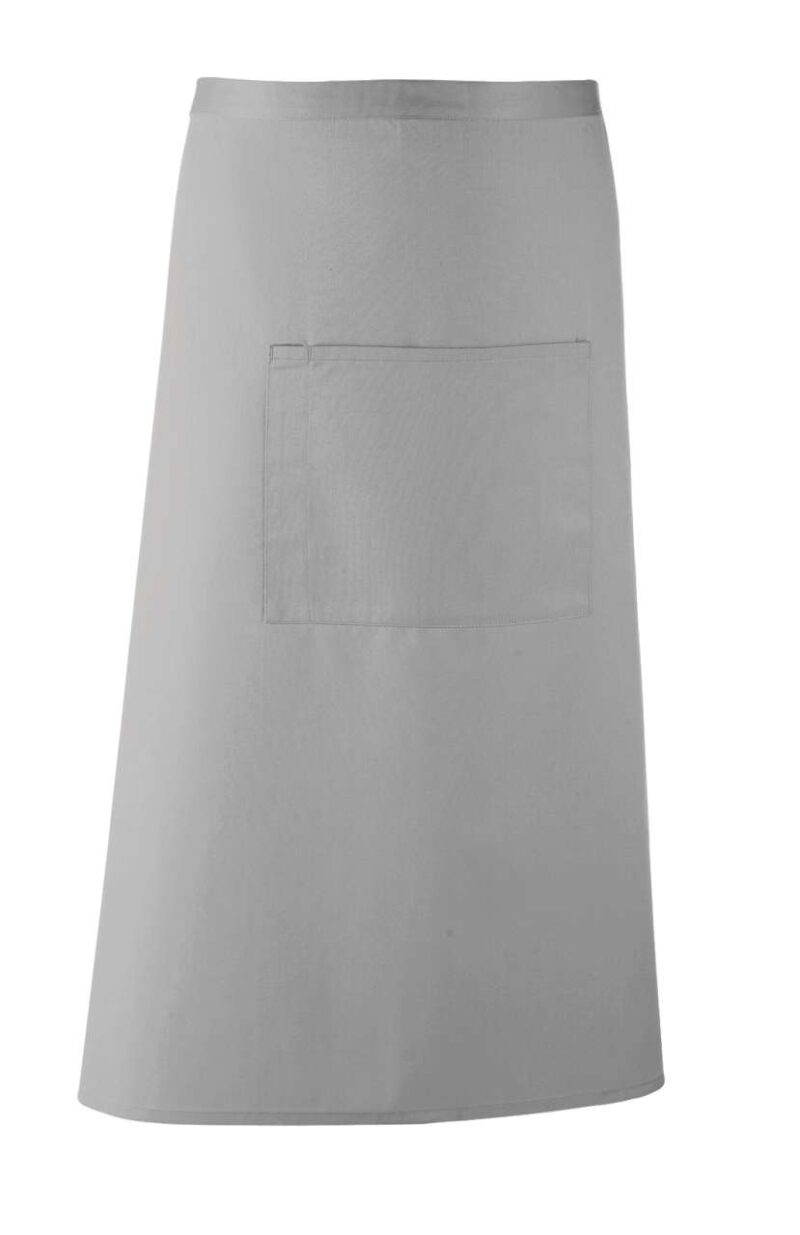 pr158-silver-a1 Premier 'COLOURS COLLECTION’ BAR APRON WITH POCKET - ασημί