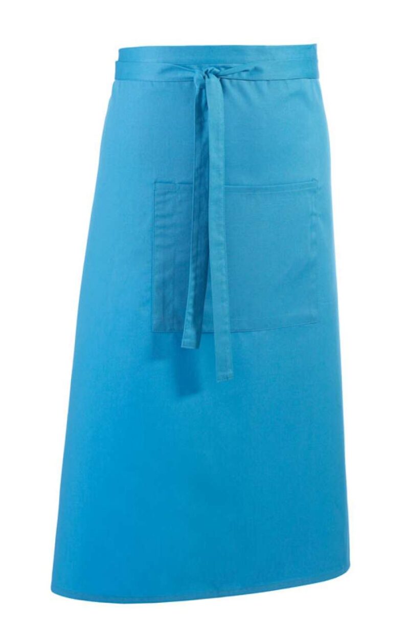 pr158-turquoise-a1 Premier 'COLOURS COLLECTION’ BAR APRON WITH POCKET - Τυρκουάζ