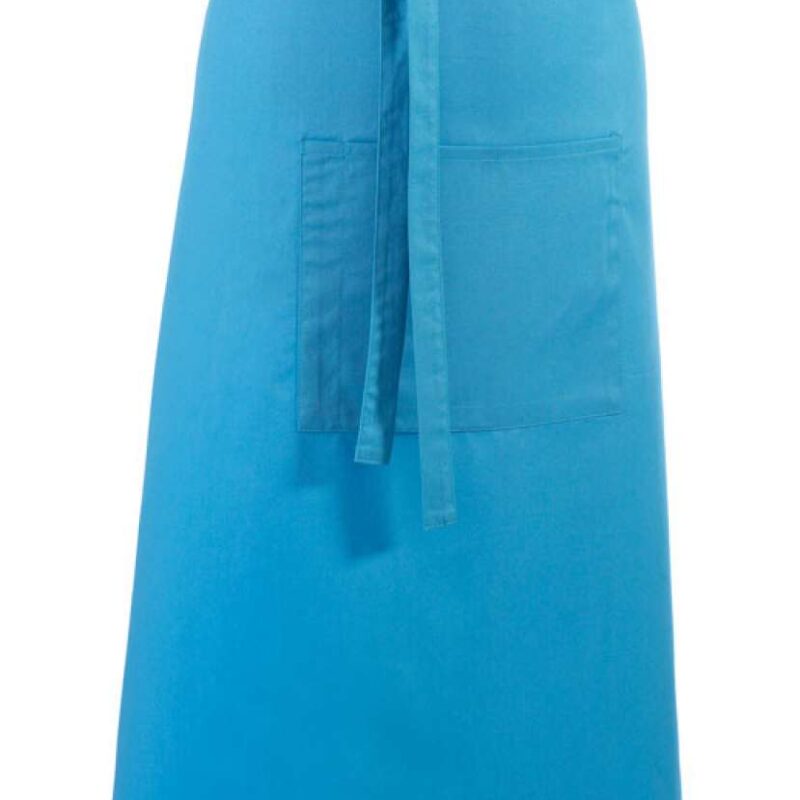 pr158-turquoise-a1 Premier 'COLOURS COLLECTION’ BAR APRON WITH POCKET - Τυρκουάζ