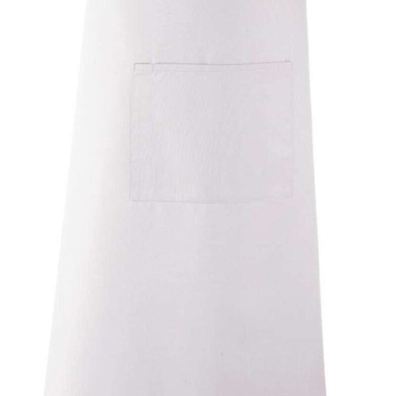 pr158-white-a1 Premier 'COLOURS COLLECTION’ BAR APRON WITH POCKET - Λευκό