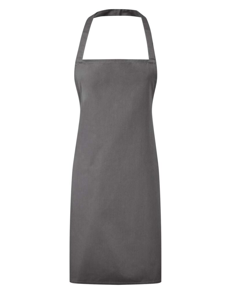 pr165-dark_grey-a1 Premier 'ESSENTIAL' BIB APRON - 65% Πολυεστέρας/35% Βαμβάκι