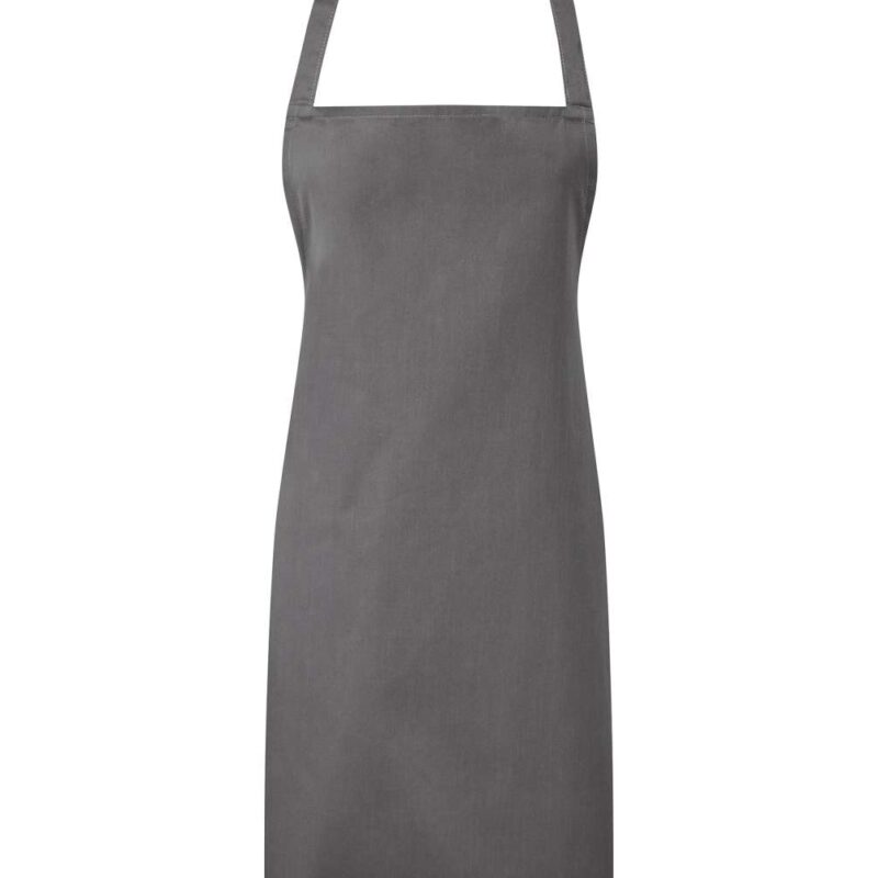 pr165-dark_grey-a1 Premier 'ESSENTIAL' BIB APRON - 65% Πολυεστέρας/35% Βαμβάκι