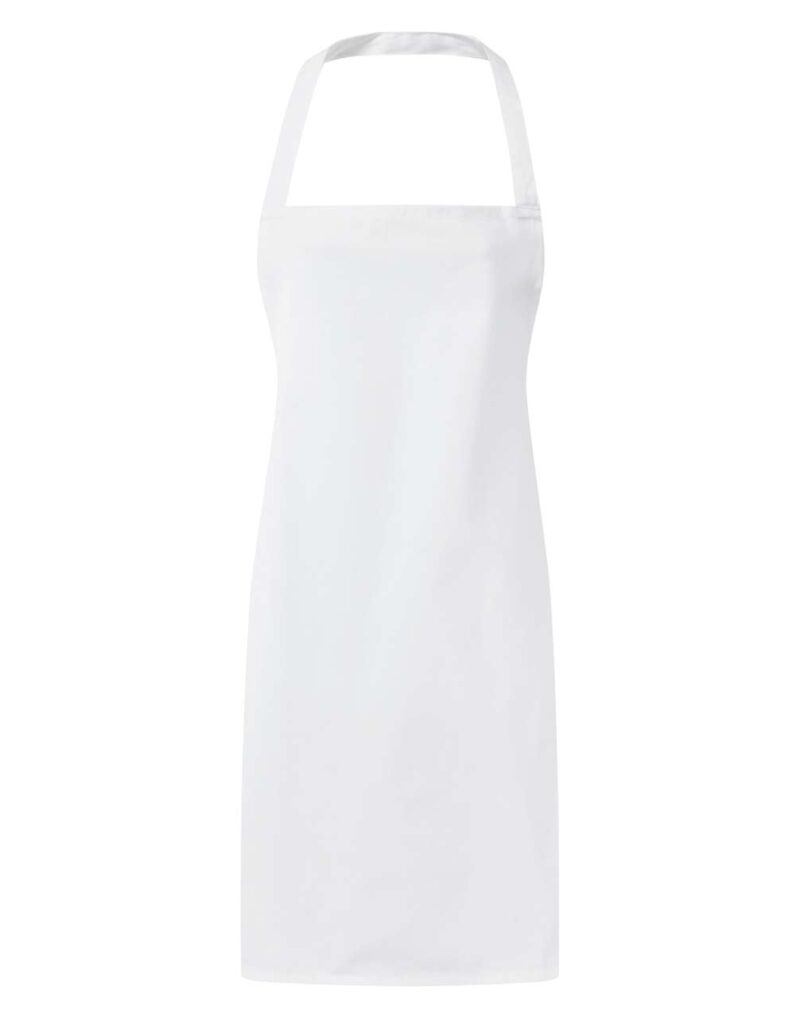 pr165-white-a1 Premier 'ESSENTIAL' BIB APRON - 65% Πολυεστέρας/35% Βαμβάκι