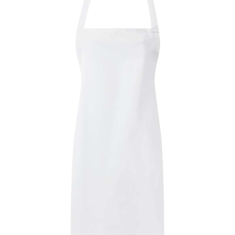 pr165-white-a1 Premier 'ESSENTIAL' BIB APRON - 65% Πολυεστέρας/35% Βαμβάκι