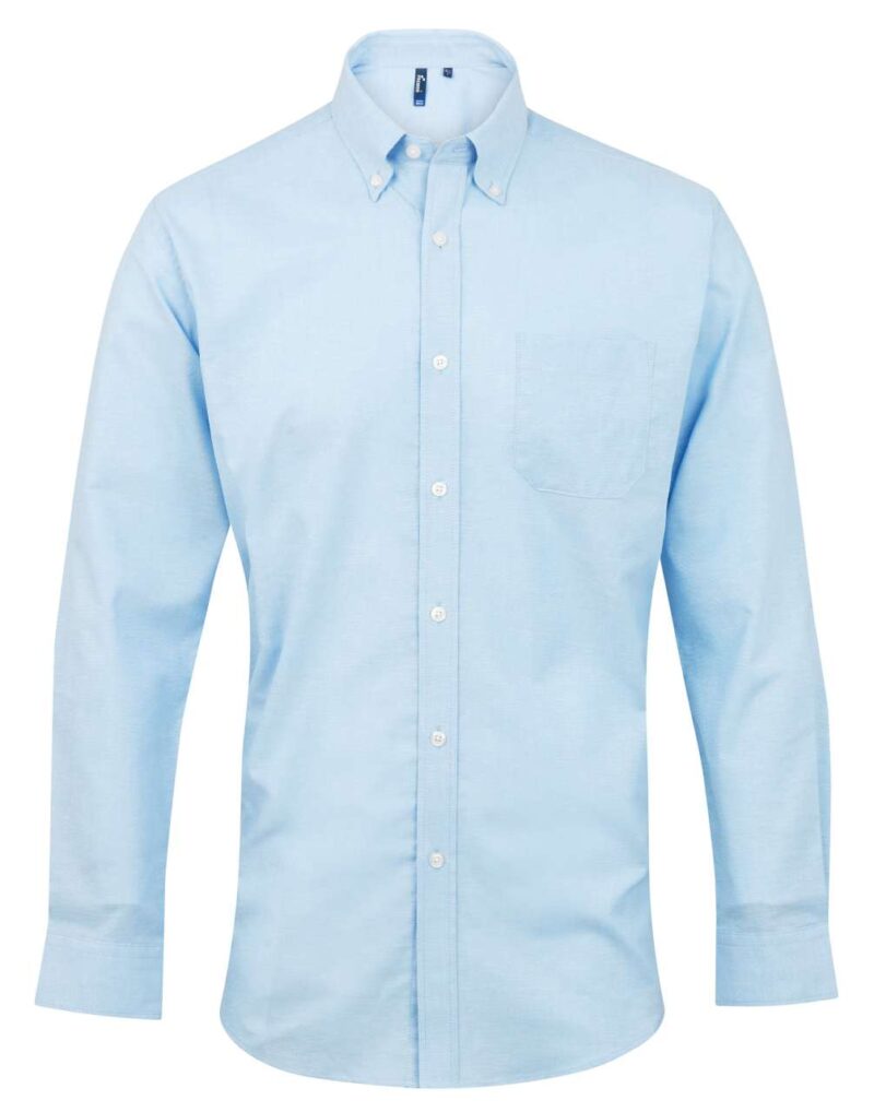 pr234-light_blue-a2 Premier MEN Ανδρικό Πουκάμισο OXFORD με Μακρύ Μανίκι SIGNATURE OXFORD SHIRT SLEEVE LONG - Ανοιχτό μπλε