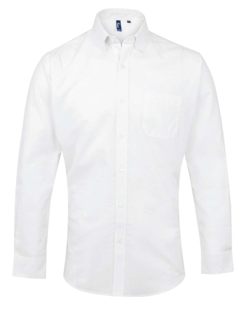 pr234-white-a2 Premier MEN Ανδρικό Πουκάμισο OXFORD με Μακρύ Μανίκι SIGNATURE OXFORD SHIRT SLEEVE LONG - Λευκό