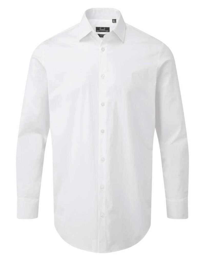 pr244-white-a2 Premier SOL'S Ανδρικό LONG SLEEVE STRETCH-FIT POPLIN SHIRT - Λευκό