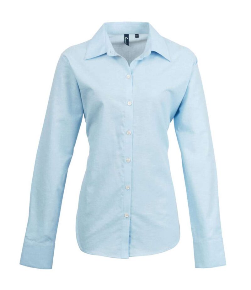 pr334-light_blue-a1 Premier The reconstructed phrase is: WOMEN'S LONG SLEEVE SIGNATURE OXFORD BLOUSE Following the instructions to keep the protected terms (WOMEN, LONG, SLEEVE, SIGNATURE, OXFORD, BLOUSE) exactly as they are, the translation into natural Greek for a product title would arrange these English terms in a Greek-like structure, without translating them. BLOUSE - Ανοιχτό μπλε