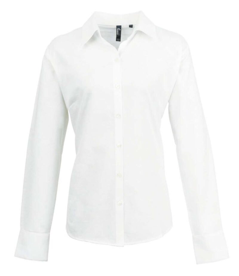 pr334-white-a1 Premier The reconstructed phrase is: WOMEN'S LONG SLEEVE SIGNATURE OXFORD BLOUSE Following the instructions to keep the protected terms (WOMEN, LONG, SLEEVE, SIGNATURE, OXFORD, BLOUSE) exactly as they are, the translation into natural Greek for a product title would arrange these English terms in a Greek-like structure, without translating them. BLOUSE - Λευκό