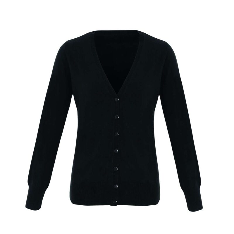 pr402-black-a1 Premier CARDIGAN WOMEN ACRYLIC ESSENTIAL - Μαύρο