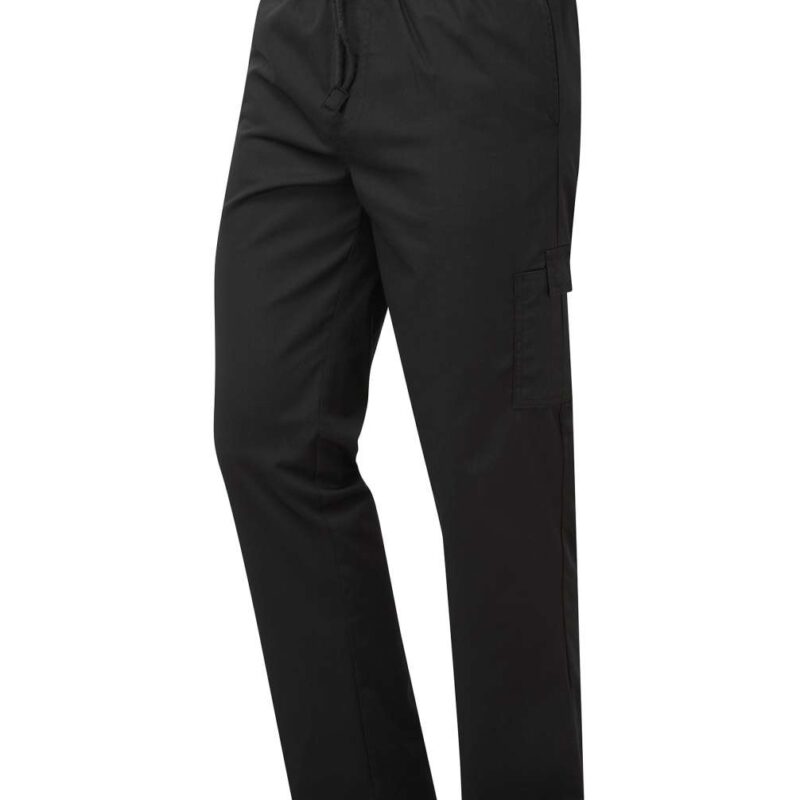 pr555-black-a1 Premier 'ESSENTIAL' της CHEF CARGO POCKET TROUSERS - Μαύρο