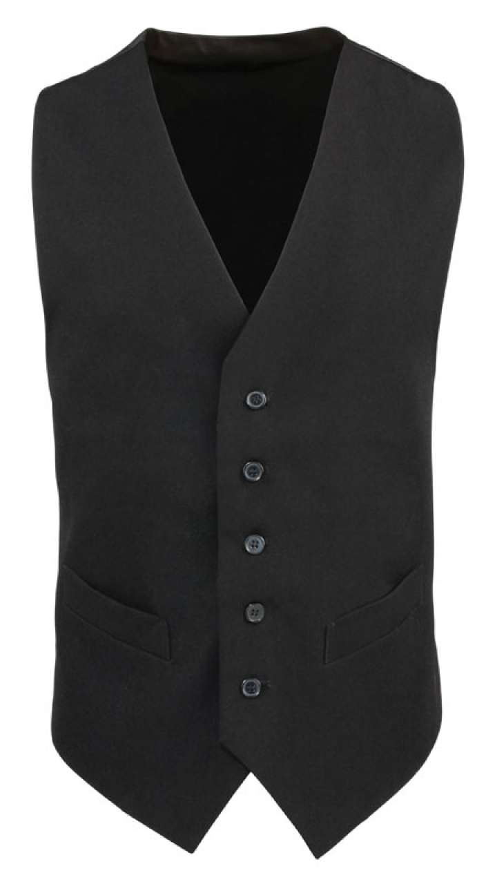 pr622-black-a1 Premier Ανδρικό WAISTCOAT POLYESTER LINED - Μαύρο
