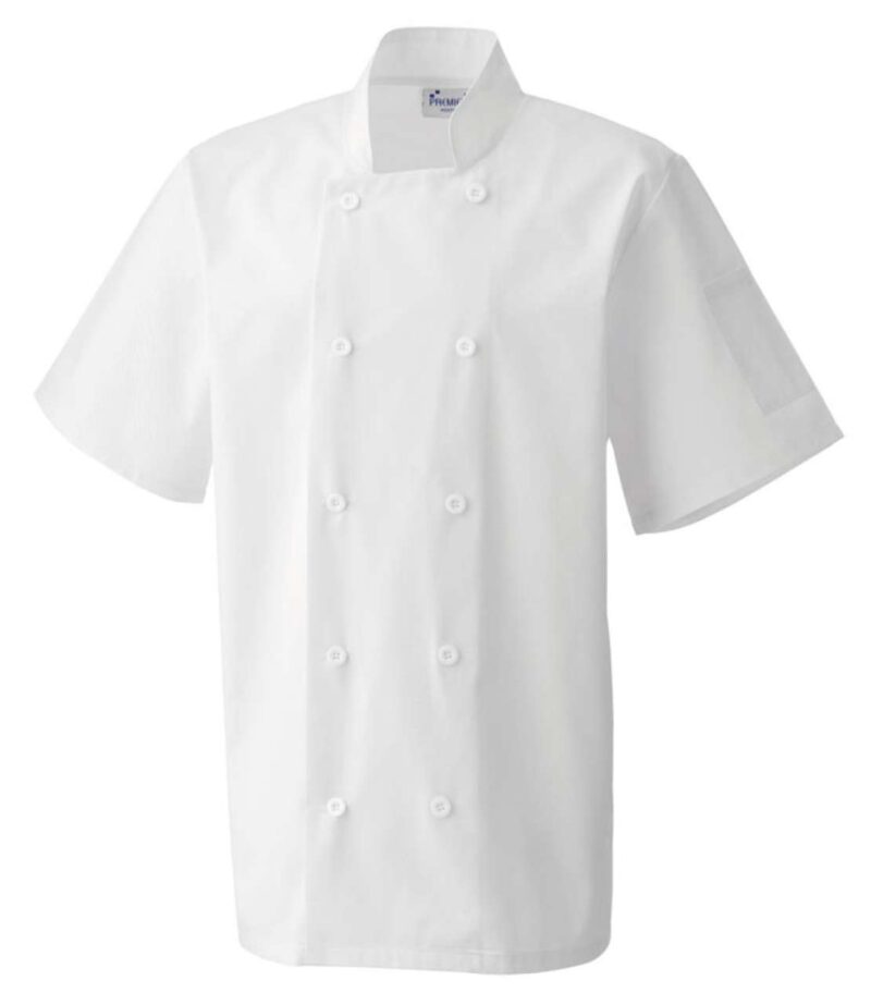 Premier SHORT SLEEVE CHEF'S JACKET - Λευκό