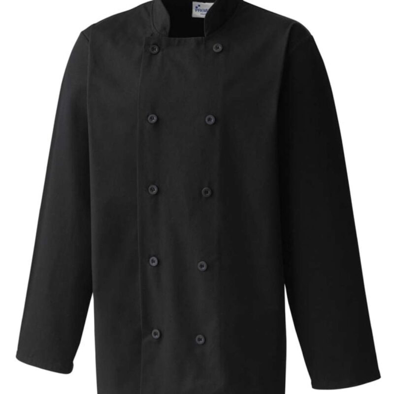 pr657-black-a1 Premier LONG SLEEVE CHEF’S JACKET - Μαύρο