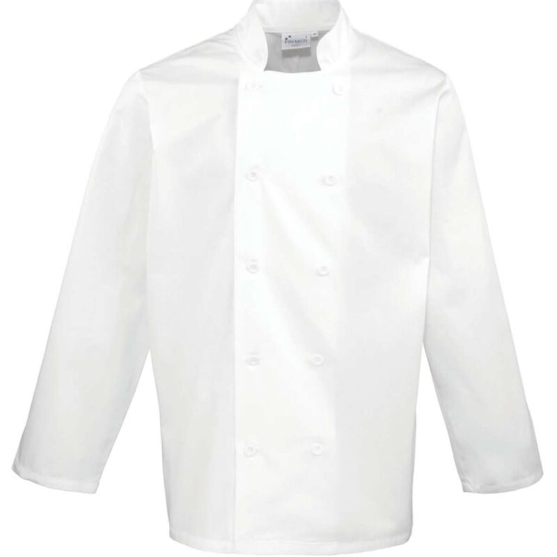 pr657-white-a1 Premier LONG SLEEVE CHEF’S JACKET - Λευκό