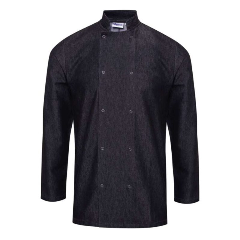 pr660-black_denim-a1 Premier JACKET DENIM της CHEF - Μαύρο Τζιν