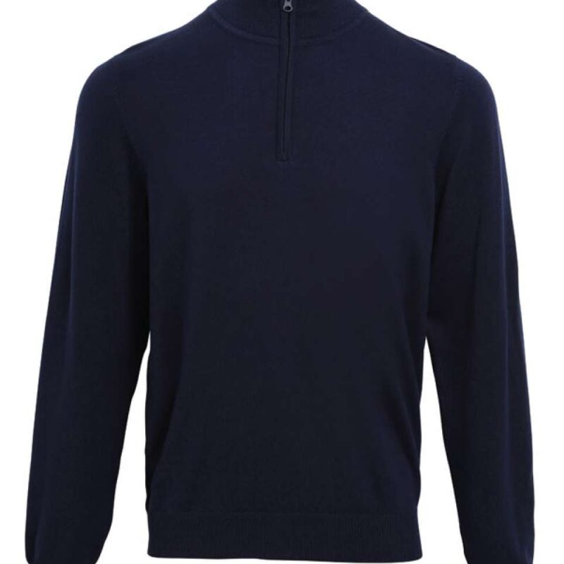 pr695-navy-a1 Premier MEN'S QUARTER-ZIP KNITTED SWEATER - Μπλε μαρίν