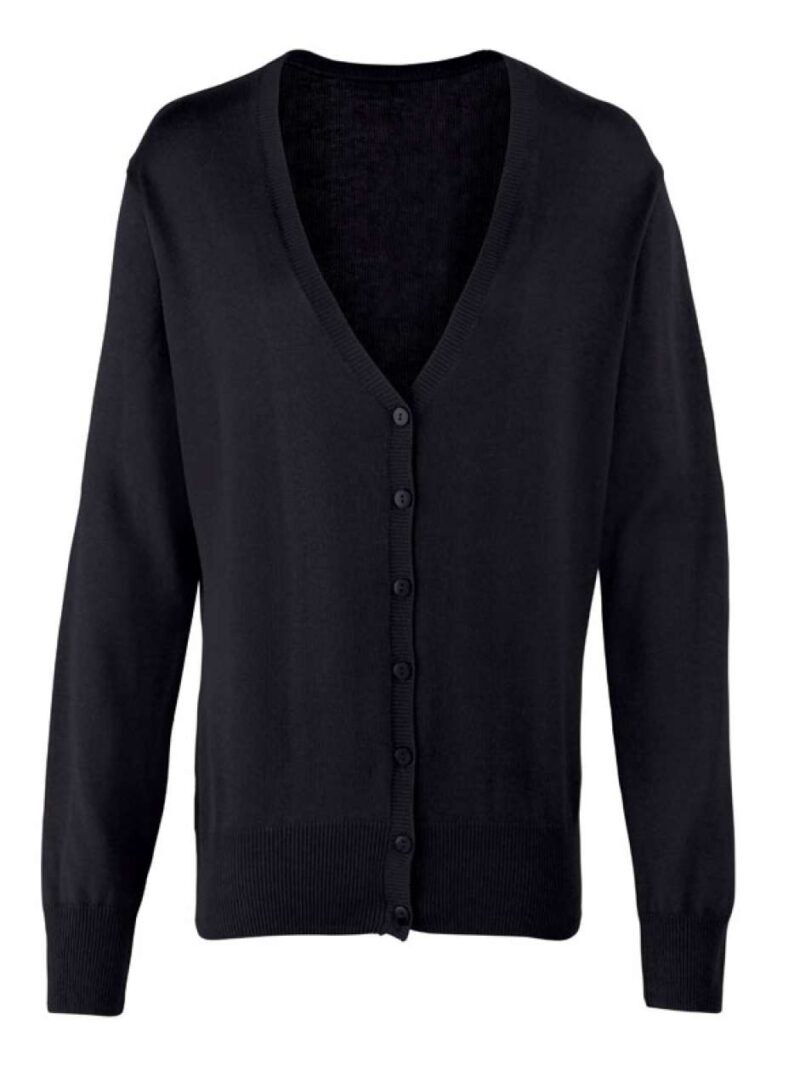 pr697-black-a1 Premier BUTTON-THROUGH KNITTED CARDIGAN για WOMEN - Μαύρο