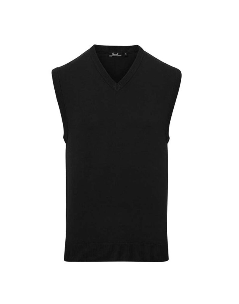 pr699-black-a1 Premier SWEATER MEN'S V-NECK SLEEVELESS - Μαύρο