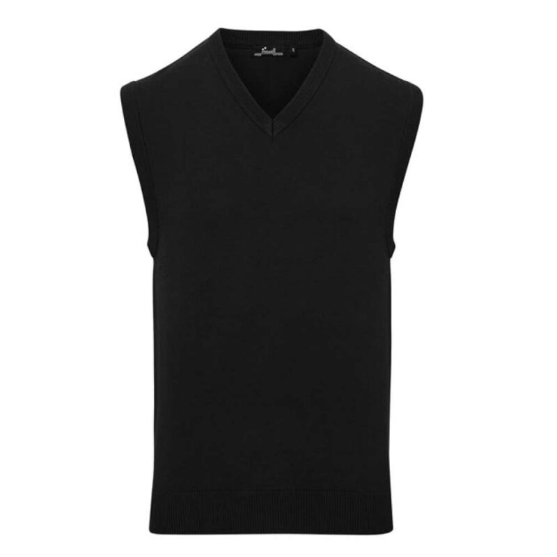 pr699-black-a1 Premier SWEATER MEN'S V-NECK SLEEVELESS - Μαύρο