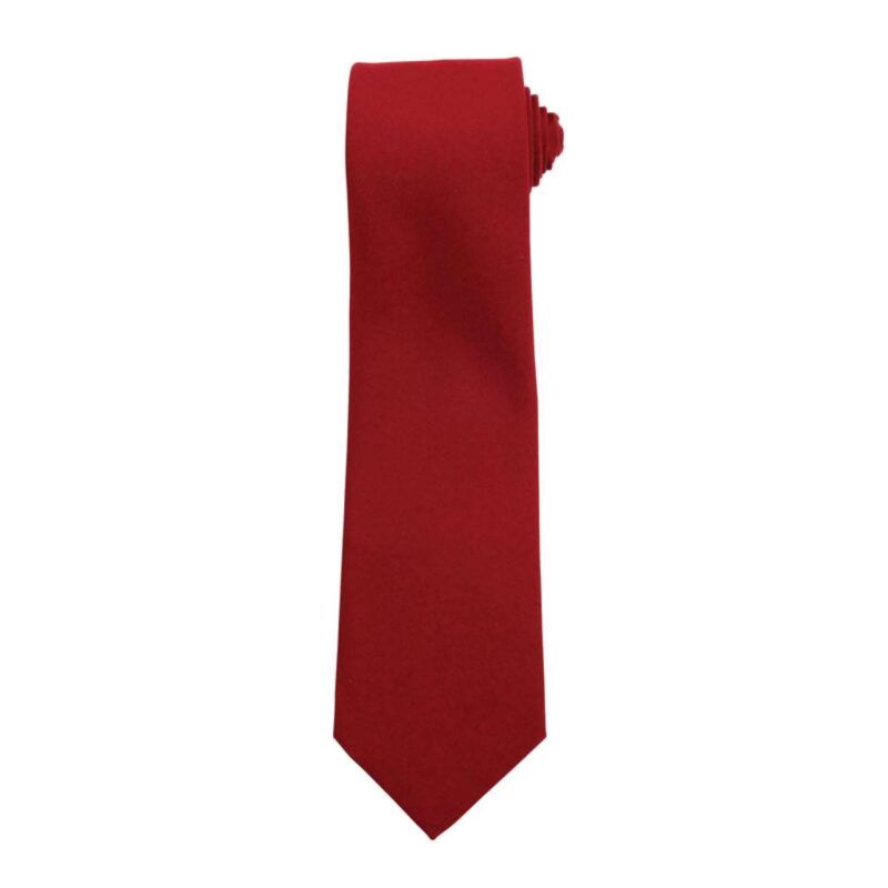 Premier PLAIN WORK TIE - μπορντό