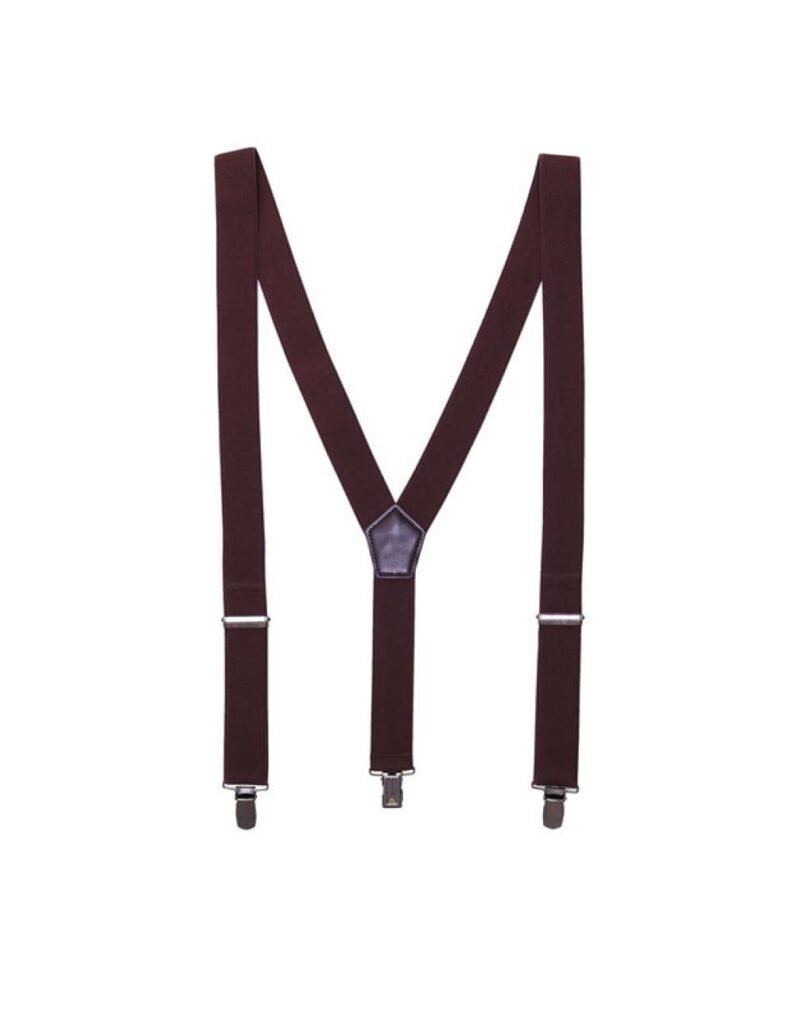 pr701-brown-a1 Premier CLIP-ON TROUSER SUSPENDERS/BRACES SUSPENDERS - καφέ